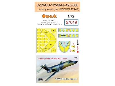 C-29a / U-125 / Bae-125-800 Masks (For Sword 72141 Kit) - zdjęcie 1