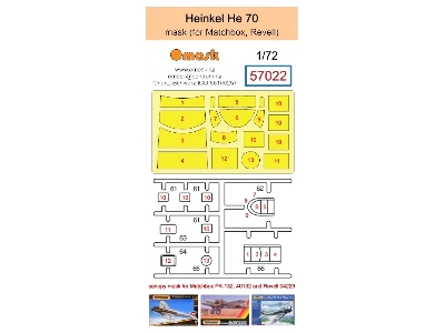 Heinkel He-70 Masks (For Matchbox, Revell) - zdjęcie 1