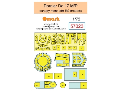 Dornier Do-17 M / P Masks (For Rs Models Kits) - zdjęcie 1