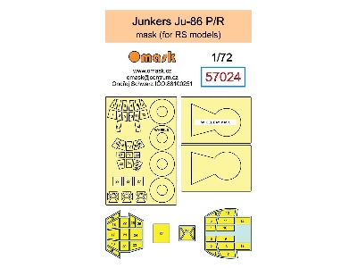 Junkers Ju-86 P/R Masks (For Rs Models Kits) - zdjęcie 1