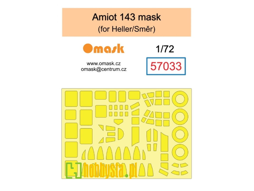 Amiot 143 Mask (For Heller/Směr) - zdjęcie 1 Amiot 143 Mask (For Heller/Směr) - zdjęcie 1