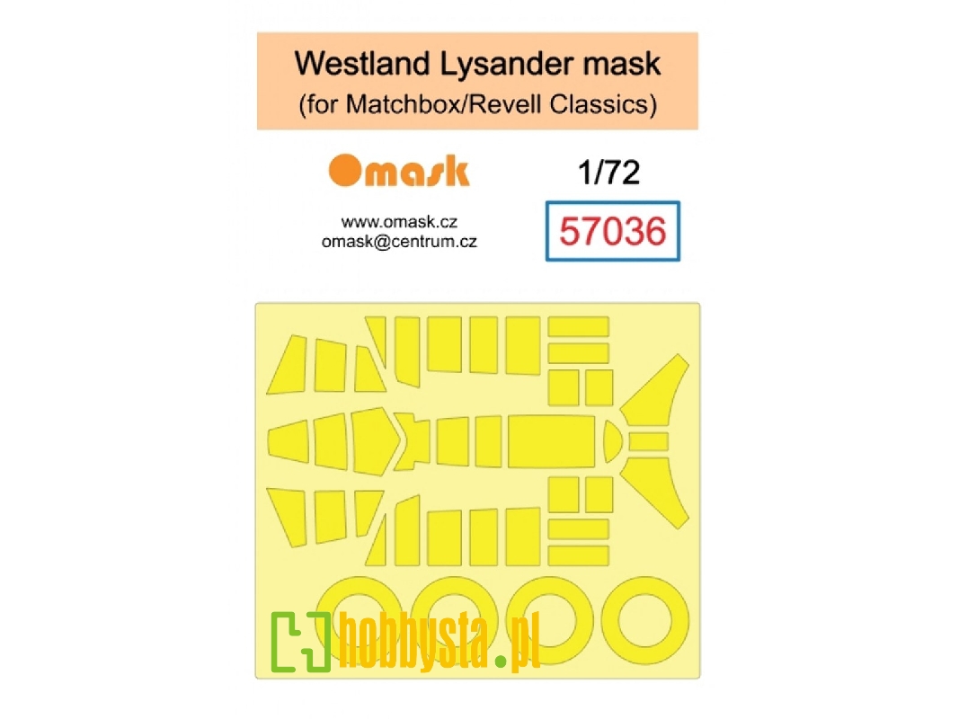 Westland Lysander Mask (For Matchbox/Revell Classics) - zdjęcie 1
