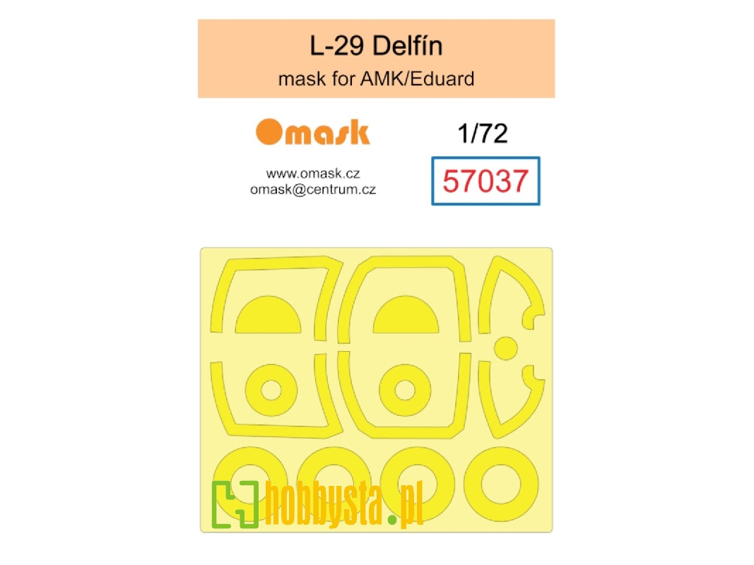 L-29 Delfín Mask (For Amk/Eduard) - zdjęcie 1 L-29 Delfín Mask (For Amk/Eduard) - zdjęcie 1