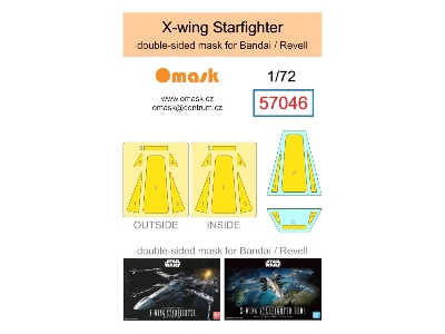 X-wing Starfighter - Double Sided Mask (For Bandai / Revell) - zdjęcie 1