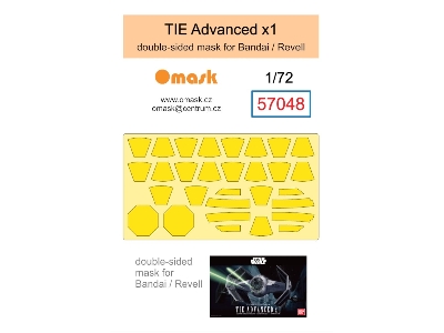 Tie Advanced X1 - Double Sided Mask (For Bandai/Revell) - zdjęcie 1