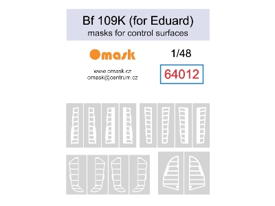 Bf 109k Masks For Control Surfaces (For Eduard) - zdjęcie 1