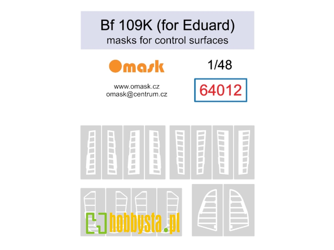 Bf 109k Masks For Control Surfaces (For Eduard) - zdjęcie 1 Bf 109k Masks For Control Surfaces (For Eduard) - zdjęcie 1