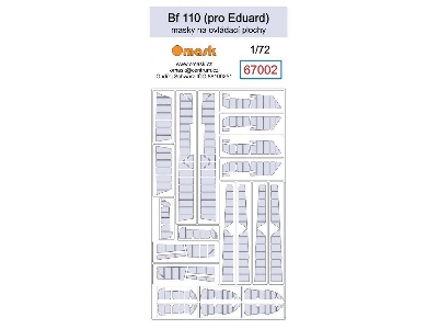 Bf 110 Masks For Control Surfaces (For Eduard) - zdjęcie 1
