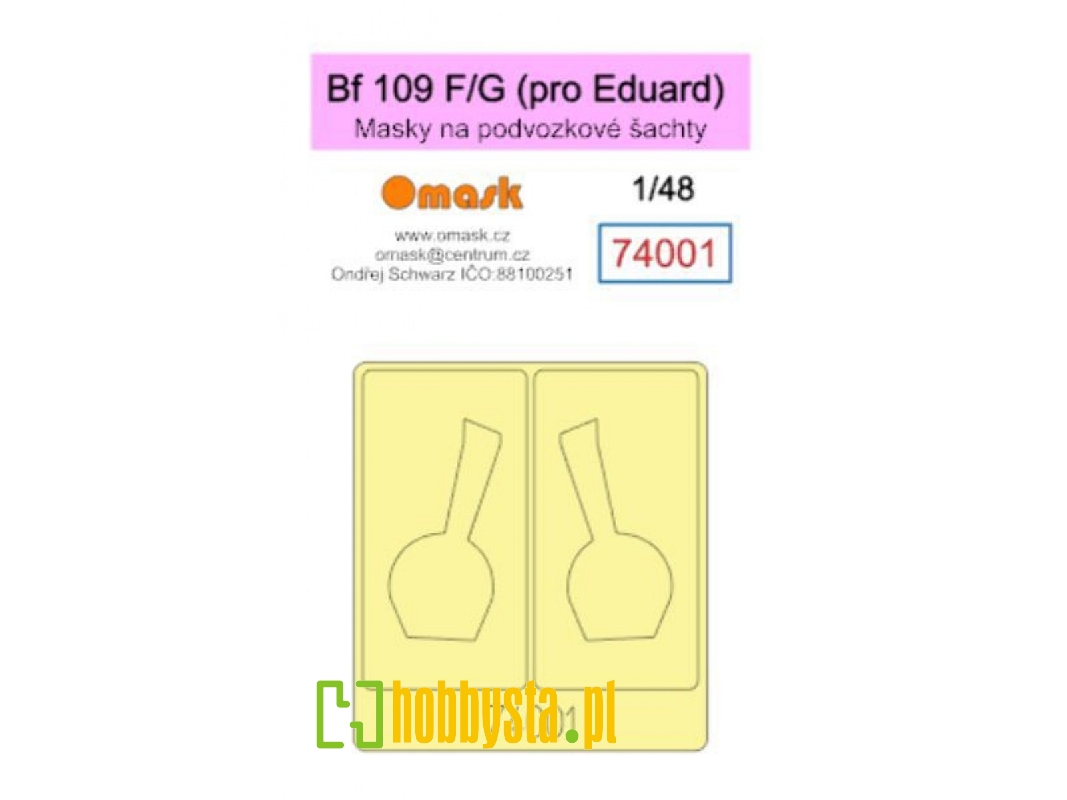 Messerschmitt Bf-109 F/G Masks (For Eduard Kits) - zdjęcie 1 Messerschmitt Bf-109 F/G Masks (For Eduard Kits) - zdjęcie 1