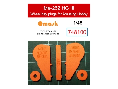 Messerschmitt Me 262 Hg Iii - Wheel Bay Plugs (For Amusing Hobby) - zdjęcie 1