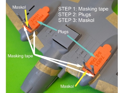 Il-2 Wheel Bay Plugs (For Tamiya 61113, 25212) - zdjęcie 3