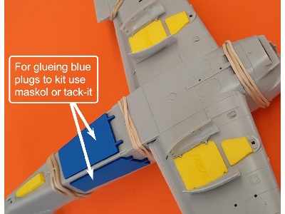 A-1h/J Skyraider Wheel Bay Plugs (For Tamiya 61058, 61073) - zdjęcie 4