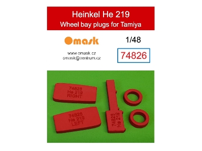 Heinkel He 219 Wheel Bay Plugs (For Tamiya 61057, 89682) - zdjęcie 1