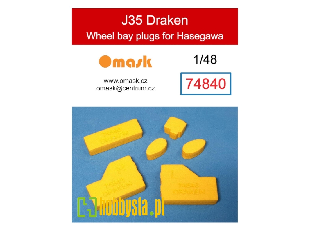 J35 Draken Wheel Bay Plugs (For Hasegawa) - zdjęcie 1 J35 Draken Wheel Bay Plugs (For Hasegawa) - zdjęcie 1