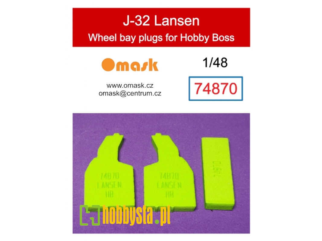 J-32 Lansen Wheel Bay Plugs (For Hobby Boss) - zdjęcie 1