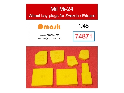 Mil Mi-24 Wheel Bay Plugs (For Zvezda/Eduard) - zdjęcie 1