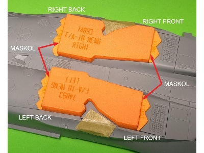 Boeing F/A-18 E / F / G - Wheel Bay Plugs (For Meng) - zdjęcie 4