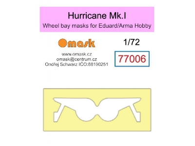 Hawker Hurricane Mk.I Masks (For Eduard / Arma Hobby Kits) - zdjęcie 1