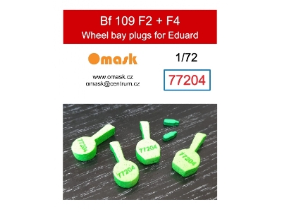 Messerschmitt Bf 109 F-2 / F-4 Wheel Bay Plugs (For Eduard Kits) - zdjęcie 1