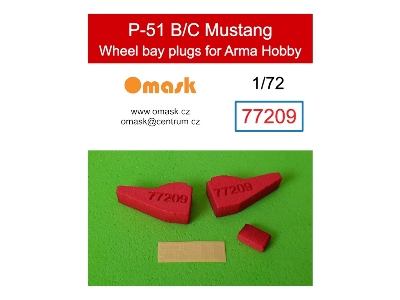 North American P-51 B/C Mustang Wheel Bay Plugs (For Arma Hobby Kits) - zdjęcie 1