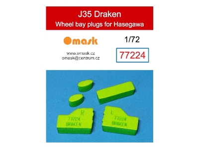 J35 Draken Wheel Bay Plugs (For Hasegawa) - zdjęcie 1