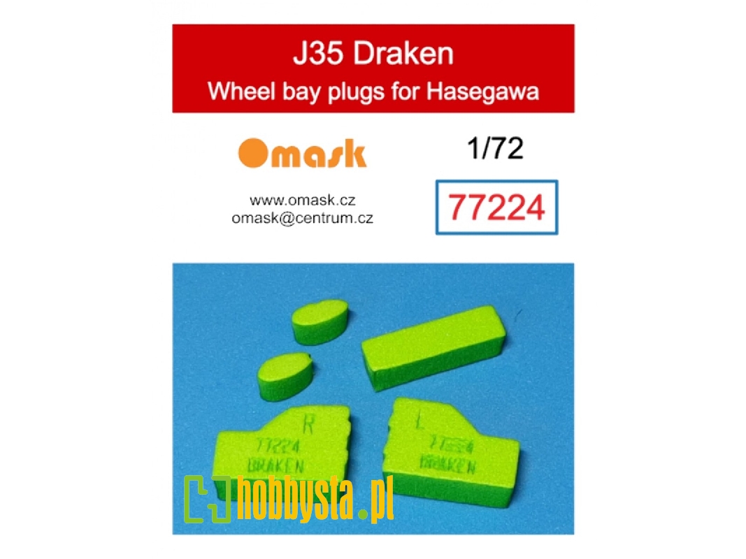 J35 Draken Wheel Bay Plugs (For Hasegawa) - zdjęcie 1 J35 Draken Wheel Bay Plugs (For Hasegawa) - zdjęcie 1