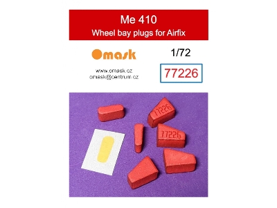 Me 410 Wheel Bay Plugs (For Airfix A04066) - zdjęcie 1