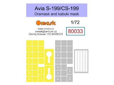 Avia S-199/Cs-199 - Oramask And Kabuki Masks - zdjęcie 1
