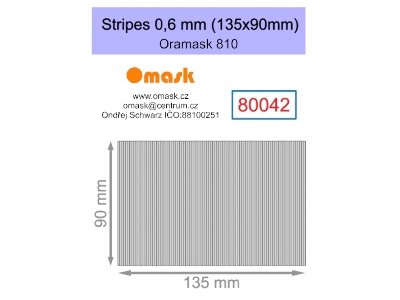 Stripes 0,6 Mm (135 X 90 Mm) Oramask Foil - zdjęcie 1