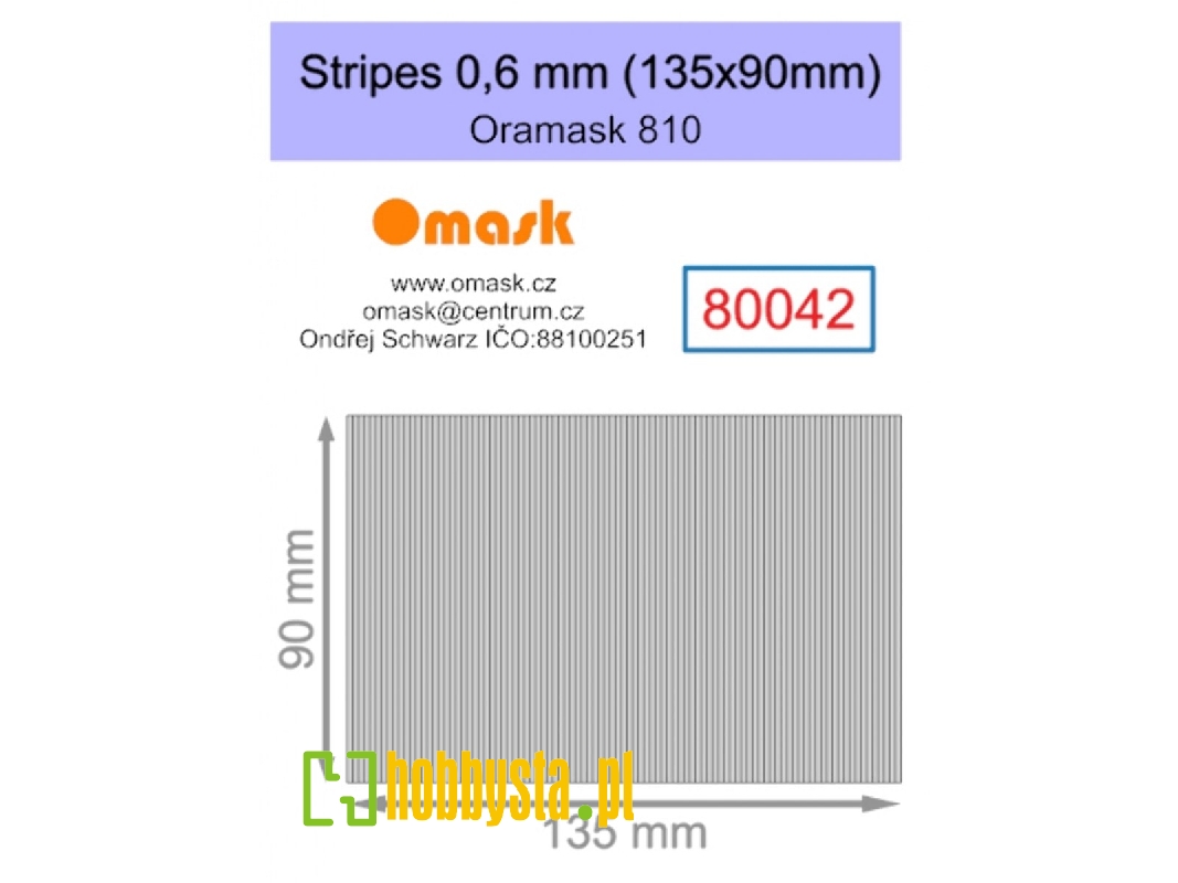 Stripes 0,6 Mm (135 X 90 Mm) Oramask Foil - zdjęcie 1 Stripes 0,6 Mm (135 X 90 Mm) Oramask Foil - zdjęcie 1