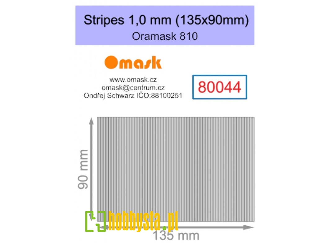 Stripes 1,0 Mm (135 X 90 Mm) Oramask Foil - zdjęcie 1 Stripes 1,0 Mm (135 X 90 Mm) Oramask Foil - zdjęcie 1