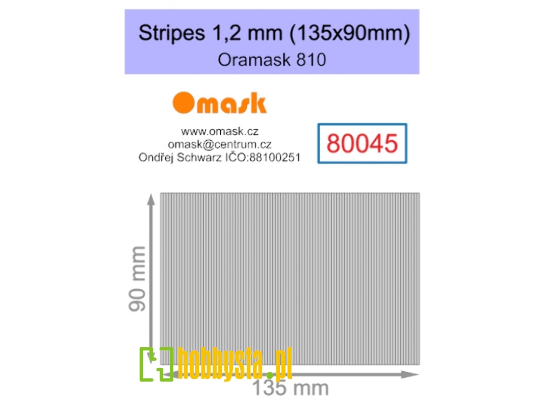 Stripes 1,2 Mm (135 X 90 Mm) Oramask Foil - zdjęcie 1 Stripes 1,2 Mm (135 X 90 Mm) Oramask Foil - zdjęcie 1