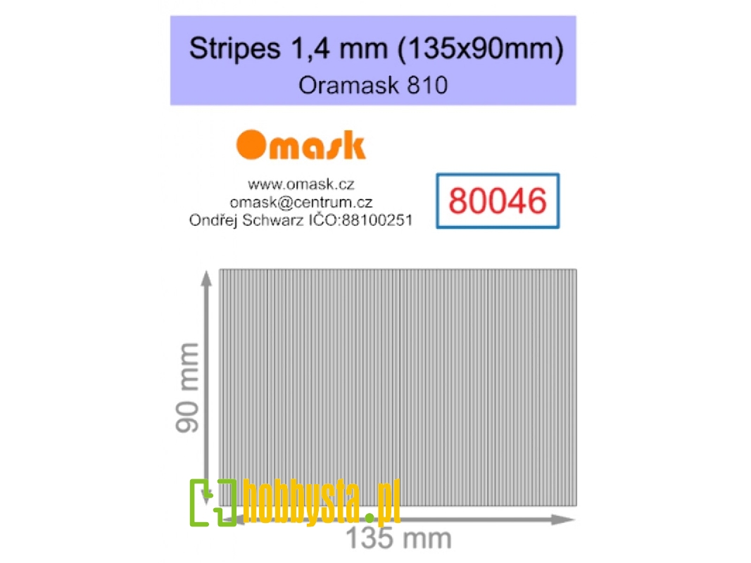 Stripes 1,4 Mm (135 X 90 Mm) Oramask Foil - zdjęcie 1 Stripes 1,4 Mm (135 X 90 Mm) Oramask Foil - zdjęcie 1