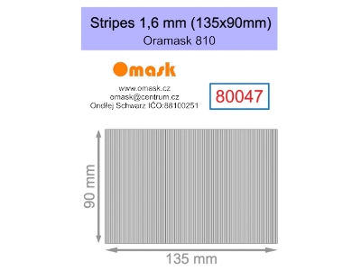 Stripes 1,6 Mm (135 X 90 Mm) Oramask Foil - zdjęcie 1
