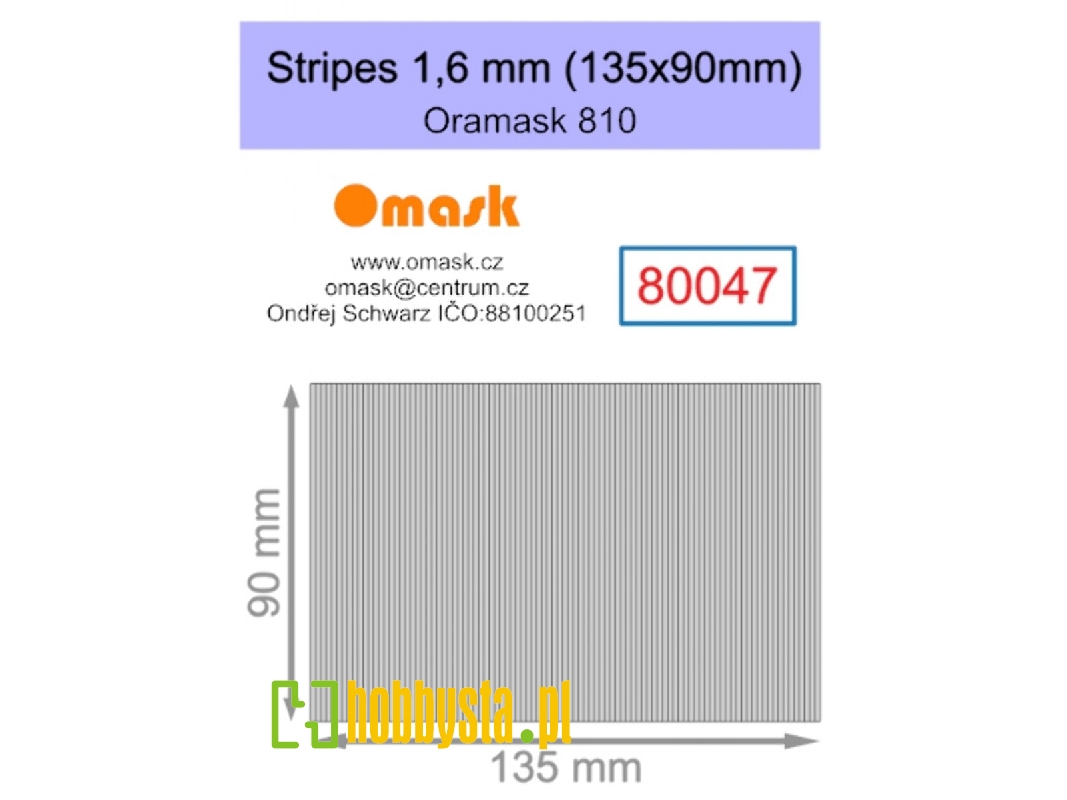 Stripes 1,6 Mm (135 X 90 Mm) Oramask Foil - zdjęcie 1 Stripes 1,6 Mm (135 X 90 Mm) Oramask Foil - zdjęcie 1