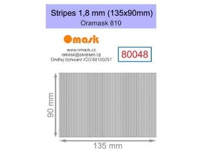 Stripes 1,8 Mm (135 X 90 Mm) Oramask Foil - zdjęcie 1