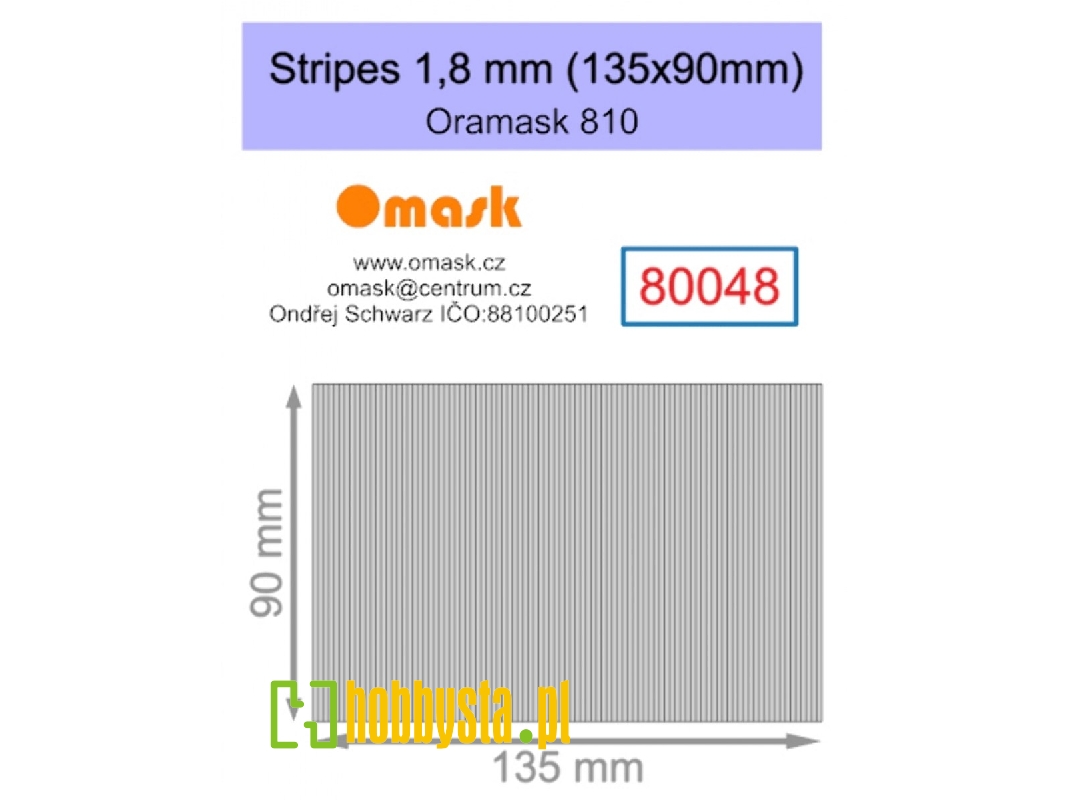 Stripes 1,8 Mm (135 X 90 Mm) Oramask Foil - zdjęcie 1 Stripes 1,8 Mm (135 X 90 Mm) Oramask Foil - zdjęcie 1