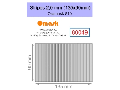 Stripes 2,0 Mm (135 X 90 Mm) Oramask Foil - zdjęcie 1
