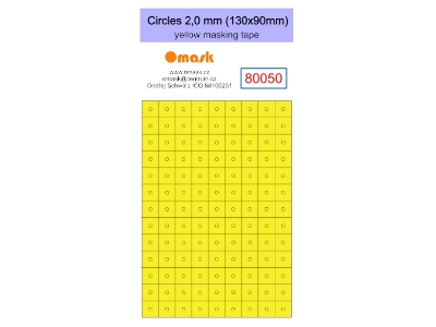 Circles 2,0 Mm (130 X 90 Mm) Yellow Masking Tape - zdjęcie 1