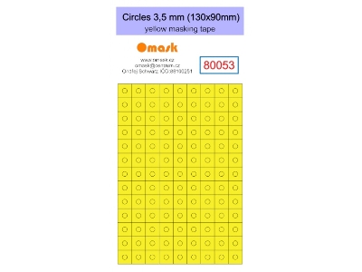 Circles 3,5 Mm (130 X 90 Mm) Yellow Masking Tape - zdjęcie 1