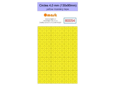 Circles 4,0 Mm (130 X 90 Mm) Yellow Masking Tape - zdjęcie 1