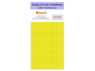 Circles 4,5 Mm (130 X 90 Mm) Yellow Masking Tape - zdjęcie 1
