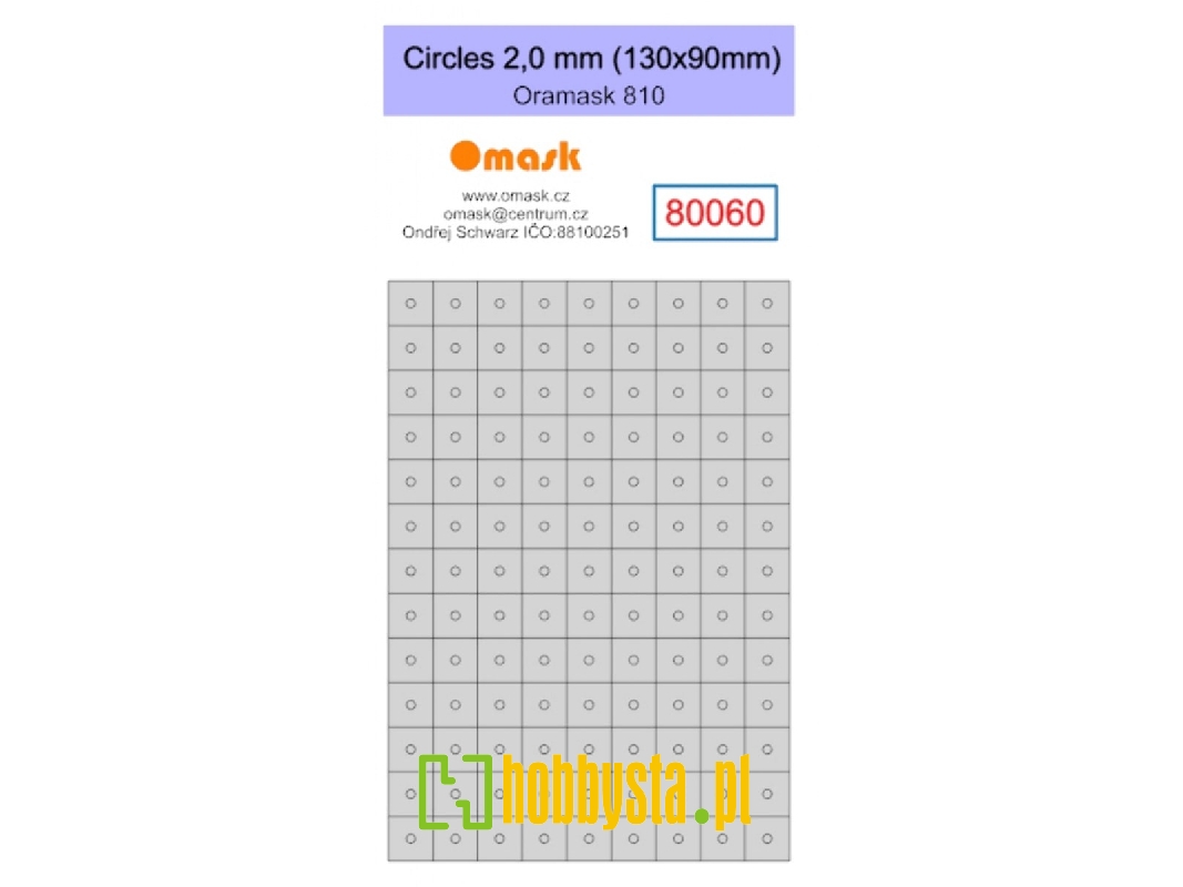 Circles 2,0 Mm (130 X 90 Mm) Oramask Foil - zdjęcie 1 Circles 2,0 Mm (130 X 90 Mm) Oramask Foil - zdjęcie 1