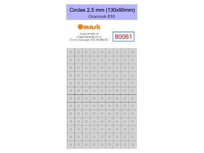 Circles 2,5 Mm (130 X 90 Mm) Oramask Foil - zdjęcie 1