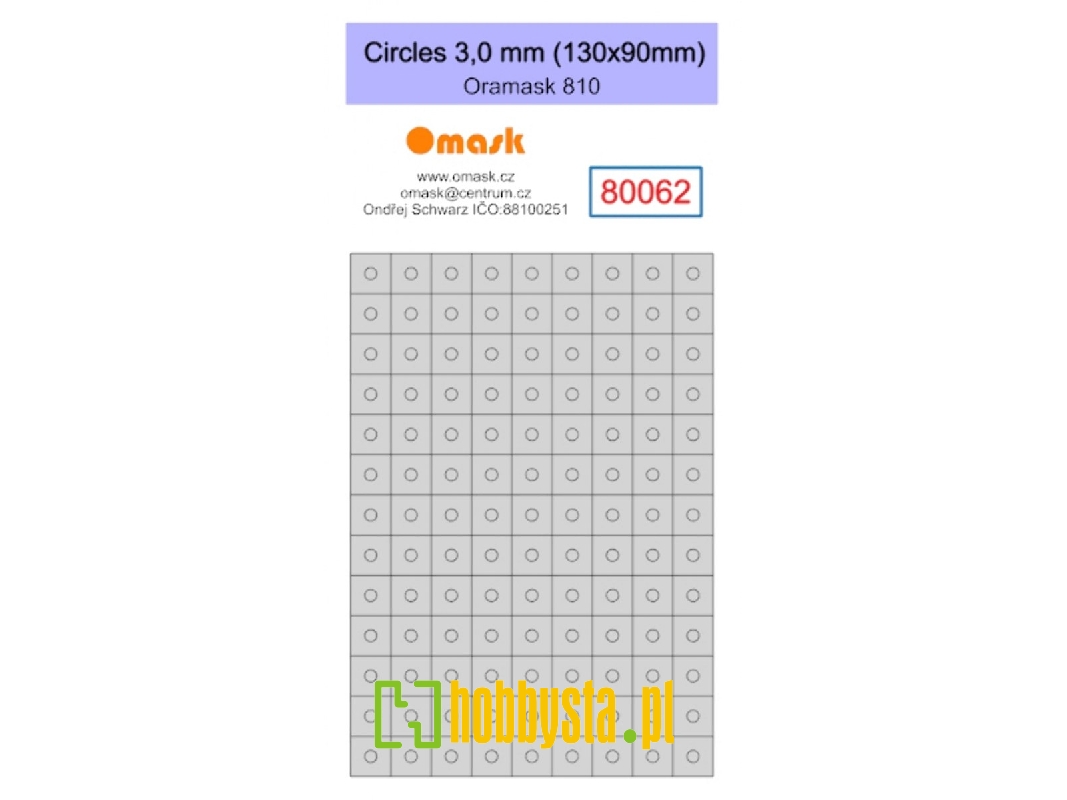 Circles 3,0 Mm (130 X 90 Mm) Oramask Foil - zdjęcie 1 Circles 3,0 Mm (130 X 90 Mm) Oramask Foil - zdjęcie 1