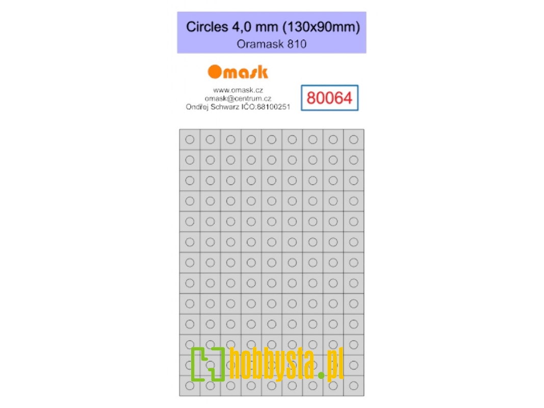 Circles 4,0 Mm (130 X 90 Mm) Oramask Foil - zdjęcie 1 Circles 4,0 Mm (130 X 90 Mm) Oramask Foil - zdjęcie 1