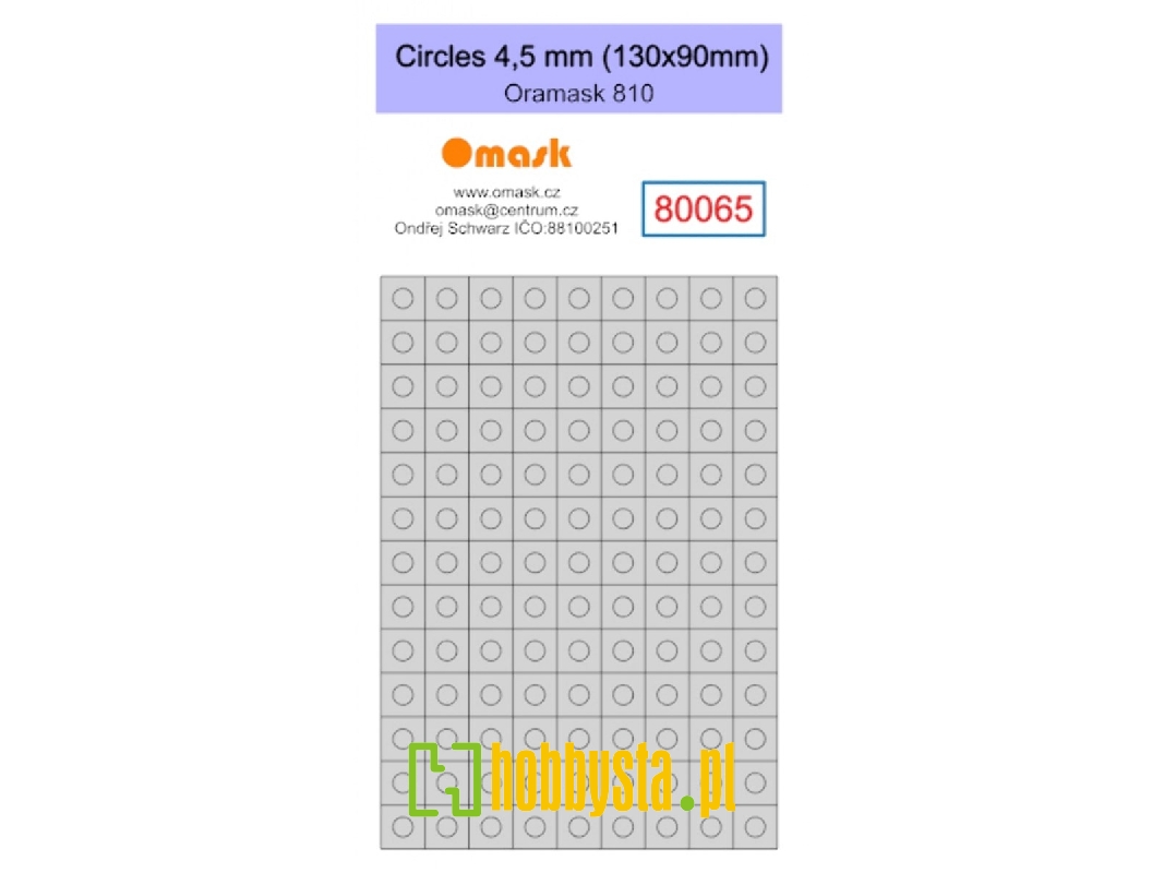 Circles 4,5 Mm (130 X 90 Mm) Oramask Foil - zdjęcie 1 Circles 4,5 Mm (130 X 90 Mm) Oramask Foil - zdjęcie 1