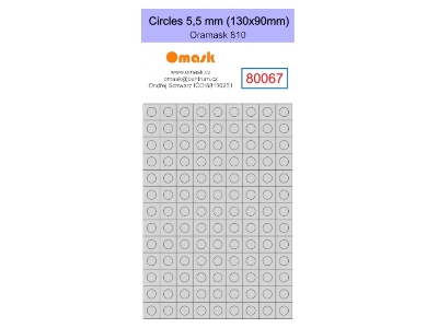 Circles 5,5 Mm (130 X 90 Mm) Oramask Foil - zdjęcie 1