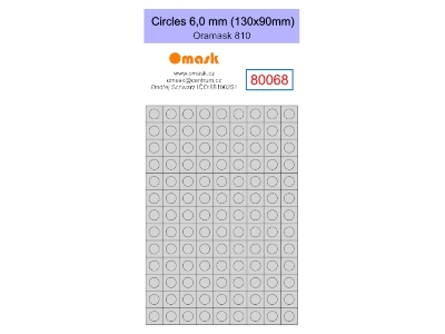 Circles 6,0 Mm (130 X 90 Mm) Oramask Foil - zdjęcie 1