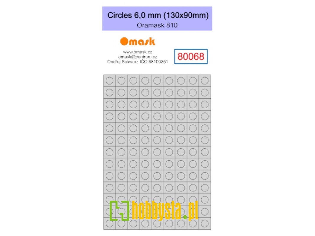 Circles 6,0 Mm (130 X 90 Mm) Oramask Foil - zdjęcie 1 Circles 6,0 Mm (130 X 90 Mm) Oramask Foil - zdjęcie 1